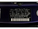 2011 Tucson Color Code for Iris Blue - Color Code: TGY