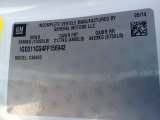 2015 GMC Sierra 3500HD Work Truck Regular Cab Stake Truck Info Tag