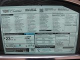 2015 Cadillac ATS 2.0T Luxury AWD Sedan Window Sticker