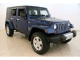 2009 Deep Water Blue Pearl Jeep Wrangler Unlimited Sahara 4x4 #96680276