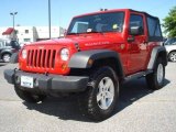 2008 Flame Red Jeep Wrangler Rubicon 4x4 #9557031