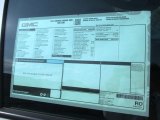 2015 GMC Sierra 2500HD Double Cab 4x4 Chassis Window Sticker