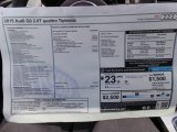 2015 Audi Q3 2.0 TFSI Premium Plus quattro Window Sticker