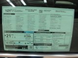 2015 Cadillac XTS Luxury Sedan Window Sticker
