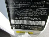 2015 LR2 Color Code for Fuji White - Color Code: 867