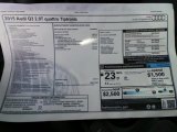 2015 Audi Q3 2.0 TFSI Premium Plus quattro Window Sticker