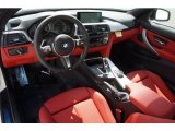 2015 BMW 4 Series 428i Coupe Coral Red/Black Highlight Interior