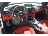 2015 BMW 4 Series 428i Coupe Coral Red/Black Highlight Interior