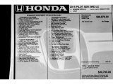 2015 Honda Pilot LX Window Sticker