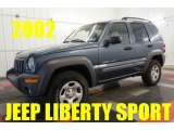 2002 Steel Blue Pearlcoat Jeep Liberty Sport 4x4 #97358206
