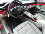 2014 Porsche 911 Turbo Coupe Black/Platinum Grey Interior