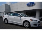 2015 Oxford White Ford Fusion Hybrid SE #97396235