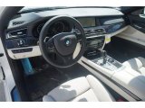 2015 BMW 7 Series 750i Sedan Ivory White/Black Interior