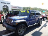 2010 Surf Blue Pearl Jeep Wrangler Unlimited Mountain Edition 4x4 #97430449