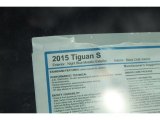 2015 Volkswagen Tiguan S Window Sticker