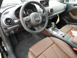 2015 Audi A3 2.0 TDI Prestige Chestnut Brown Interior