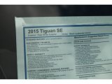 2015 Volkswagen Tiguan SE Window Sticker