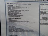 2015 Audi S8 quattro S Window Sticker
