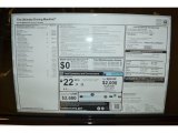 2015 BMW 5 Series 535i Gran Turismo Window Sticker