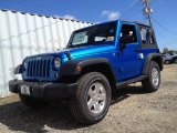 2015 Hydro Blue Pearl Jeep Wrangler Sport S 4x4 #97863445