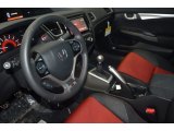 2014 Honda Civic Si Sedan Black/Red Interior