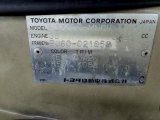 1988 Toyota Land Cruiser FJ62 Info Tag
