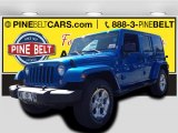 2015 Hydro Blue Pearl Jeep Wrangler Unlimited Sahara 4x4 #97937499
