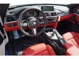 2015 BMW 4 Series 435i Convertible Coral Red/Black Highlight Interior
