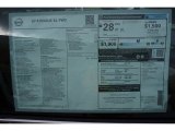 2015 Nissan Rogue SL Window Sticker