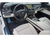 2015 BMW 7 Series 740Li Sedan Ivory White/Black Interior