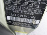2009 LR2 Color Code for Nazca Sand Metallic - Color Code: 919