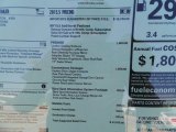 2015 Volvo V60 T5 Drive-E Window Sticker
