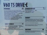 2015 Volvo V60 T5 Drive-E Window Sticker