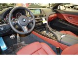 2015 BMW 6 Series 640i Convertible Vermilion Red Interior