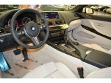 2015 BMW 6 Series 640i Coupe Ivory White Interior