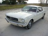 White Ford Mustang in 1965