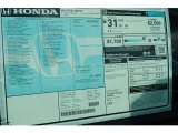 2015 Honda Civic EX Coupe Window Sticker