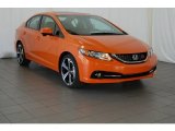 2015 Orange Fire Pearl Honda Civic Si Coupe #99173004