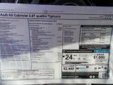 2015 Audi A5 Premium Plus quattro Convertible Window Sticker