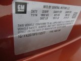 2015 Chevrolet Corvette Stingray Coupe Z51 Info Tag