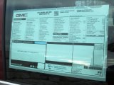2015 GMC Sierra 3500HD SLE Crew Cab 4x4 Dual Rear Wheel Chassis Window Sticker