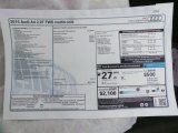 2015 Audi A4 2.0T Premium Window Sticker