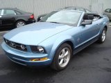 2008 Windveil Blue Metallic Ford Mustang V6 Deluxe Convertible #9967618