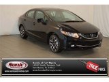 2015 Crystal Black Pearl Honda Civic EX-L Sedan #99862509