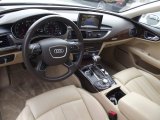 2012 Audi A7 3.0T quattro Prestige Velvet Beige Interior