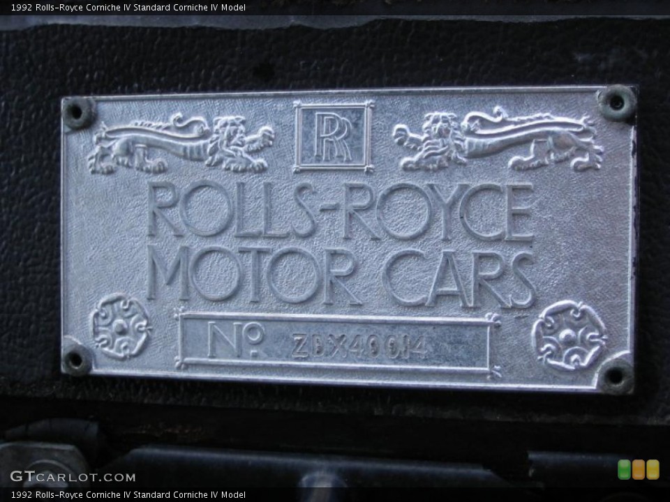 1992 Rolls-Royce Corniche IV Custom Badge and Logo Photo #39463414
