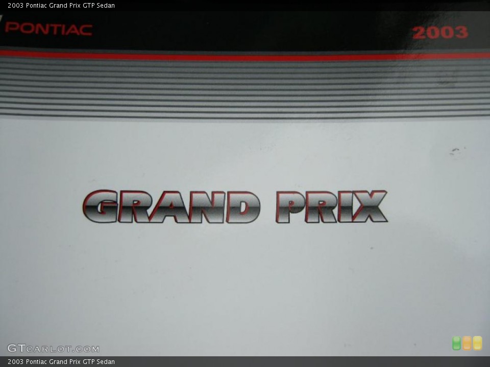 2003 Pontiac Grand Prix Badges and Logos