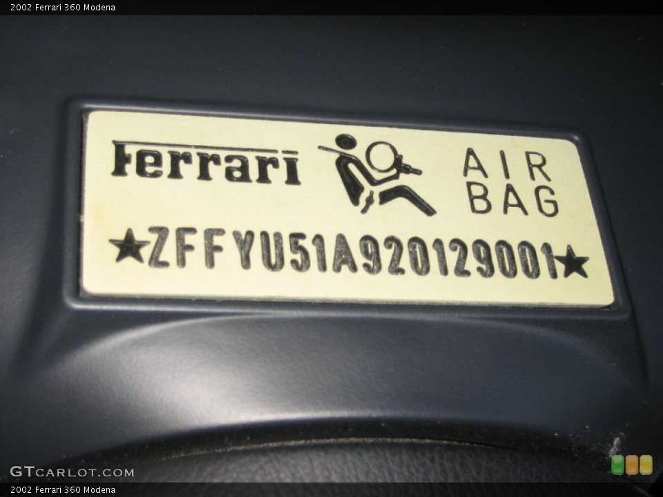 2002 Ferrari 360 Badges and Logos