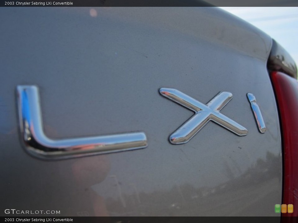 2003 Chrysler Sebring Badges and Logos
