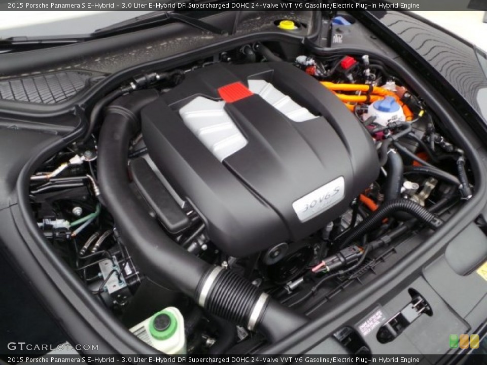 3.0 Liter E-Hybrid DFI Supercharged DOHC 24-Valve VVT V6 Gasoline/Electric Plug-In Hybrid Engine for the 2015 Porsche Panamera #100458722
